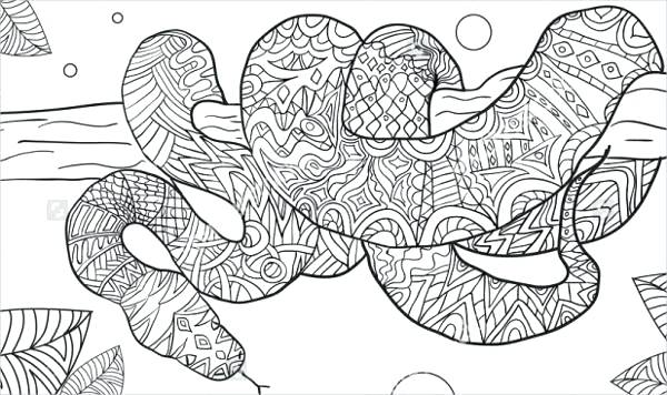 600x356 Boa Constrictor Coloring - Evil Snake Drawing