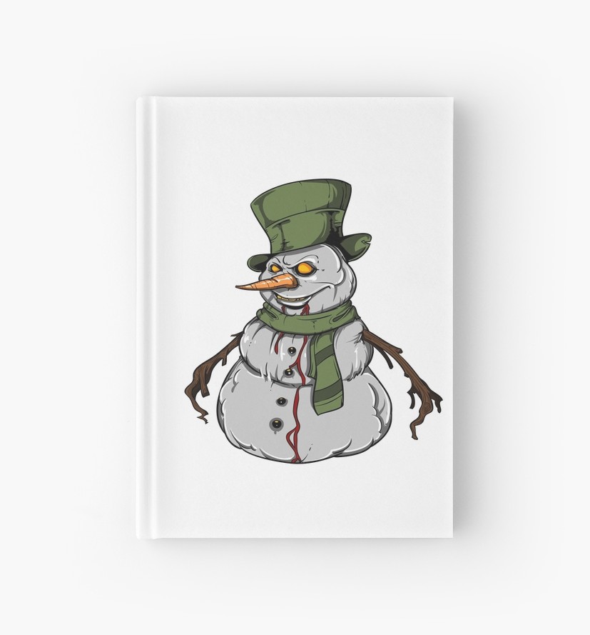 827x889 Evil Snowman Hardcover Journals - Evil Snowman Drawing