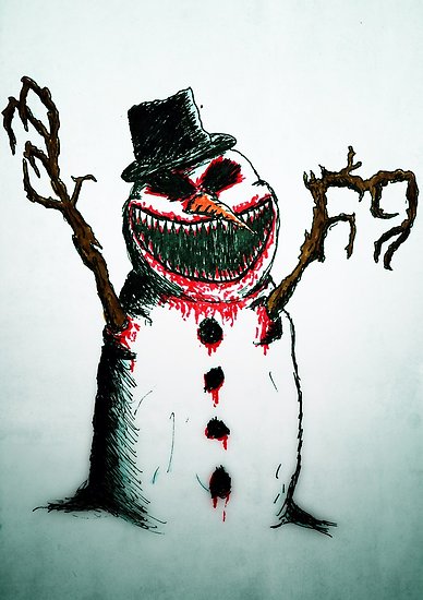 388x550 Evil Snowman Posters - Evil Snowman Drawing