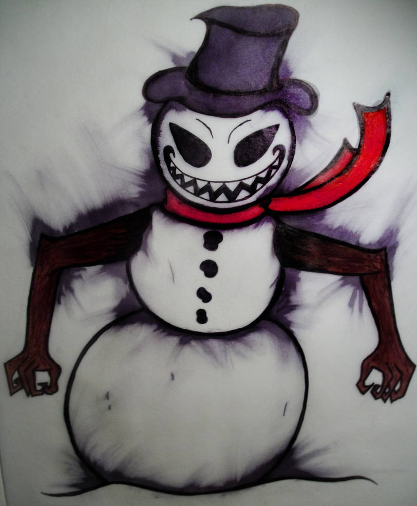 812x985 Evil Snowman - Evil Snowman Drawing