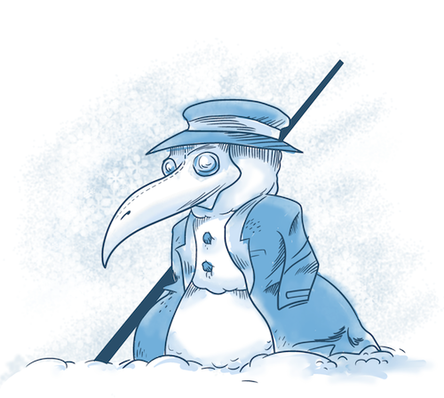 500x448 Sketch Plague Doctor Snowman, Zoodotcom - Evil Snowman Drawing