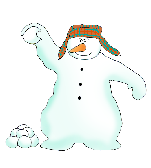 521x582 Snowman Clipart - Evil Snowman Drawing