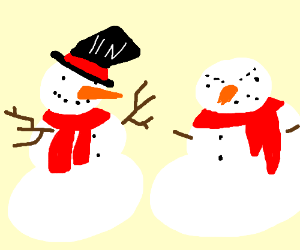300x250 good snowman vs evil snowman drawing - Evil Snowman Drawing