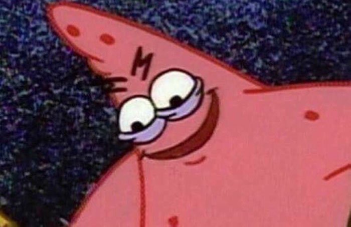 700x453 The 'evil Patrick' Meme Is Bringing Out The Dark Side - Evil Spongebob Drawing