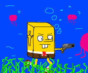 300x250 Evil Spongebob Drawing - Evil Spongebob Drawing