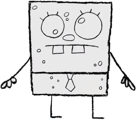 450x397 Doodlebob Villains Wiki Fandom Powered - Evil Spongebob Drawing