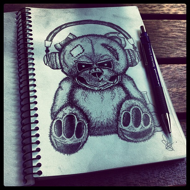 612x612 Evil Teddy Bear Drawings Pencil - Evil Teddy Bear Drawing