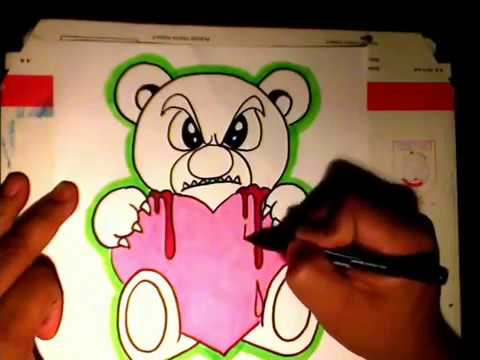 480x360 How To Draw A Evil Teddy Bear - Evil Teddy Bear Drawing