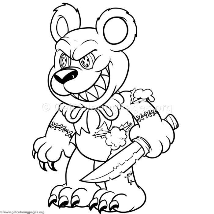 700x700 Monster High Coloring Pages Evil Girl Sitting Down - Evil Teddy Bear Drawing