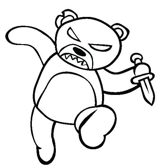 554x565 Coloring Pages For Teens Evil Teddy Bear Drawing At Free Personal - Evil Teddy Bear Drawing