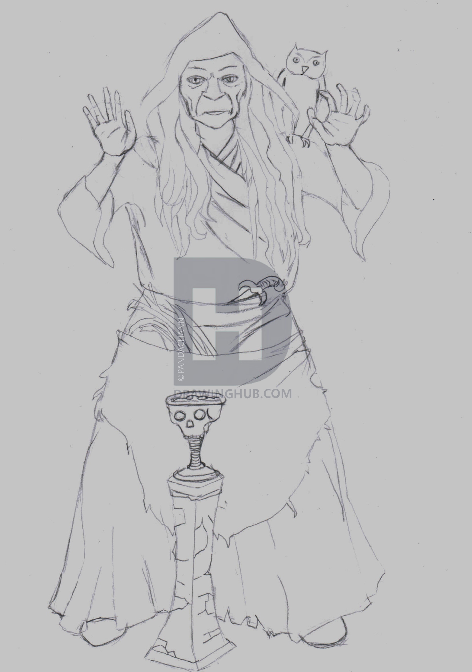 1651x2351 How To Draw An Evil Witch, Step - Evil Witch Drawing