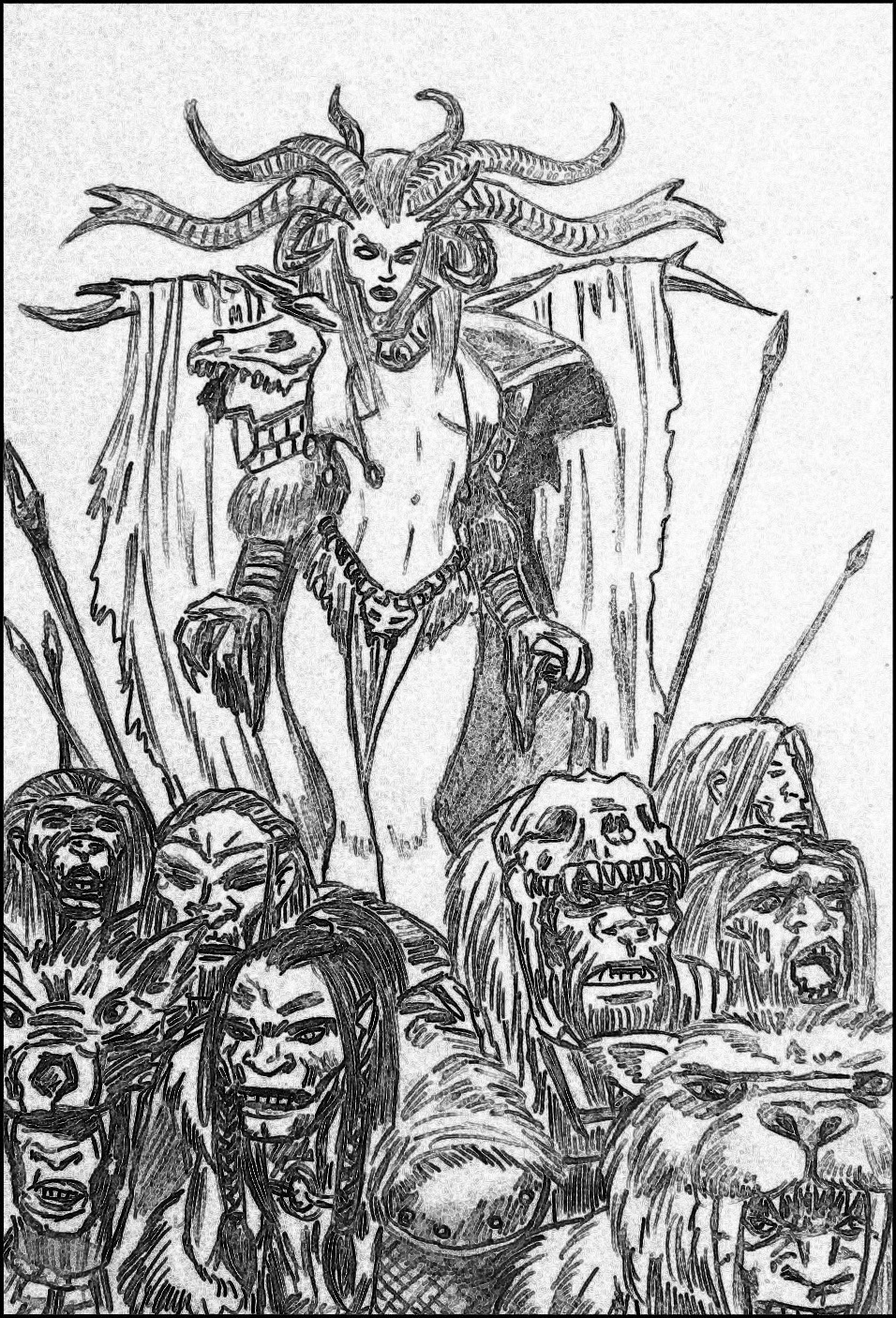 956x1406 Witch Drawing Forest For Free Download - Evil Witch Drawing