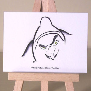 300x300 Snow White Hag Art Deco Wdcc Drawing Evil Witch Villain Aceo Art - Evil Witch Drawing