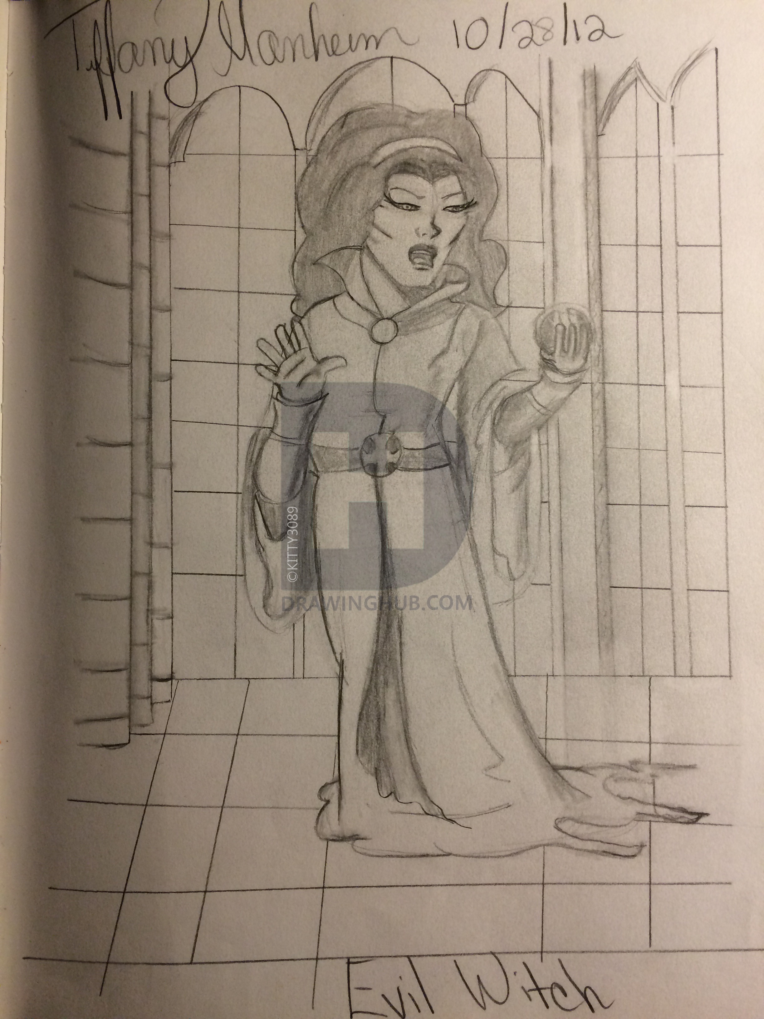 2448x3264 The Evil Witch Drawing - Evil Witch Drawing