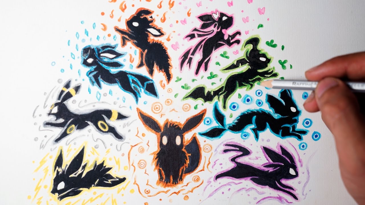 1280x720 eevee evolution drawing - Evolution Drawing