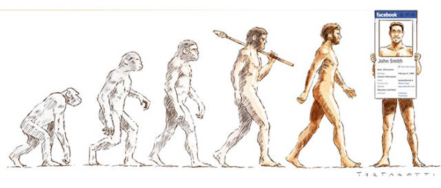 640x273 funny illustrations of evolution of man - Evolution Of Man Drawing