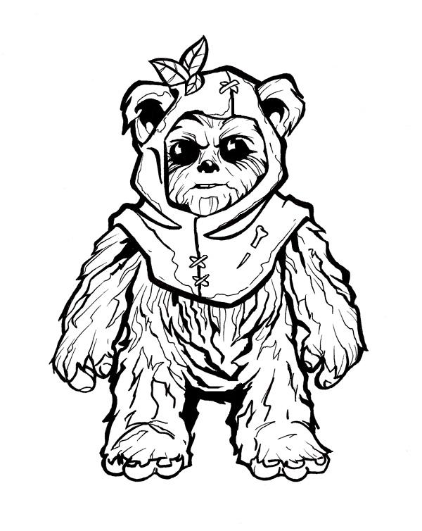 Ewok Drawing.