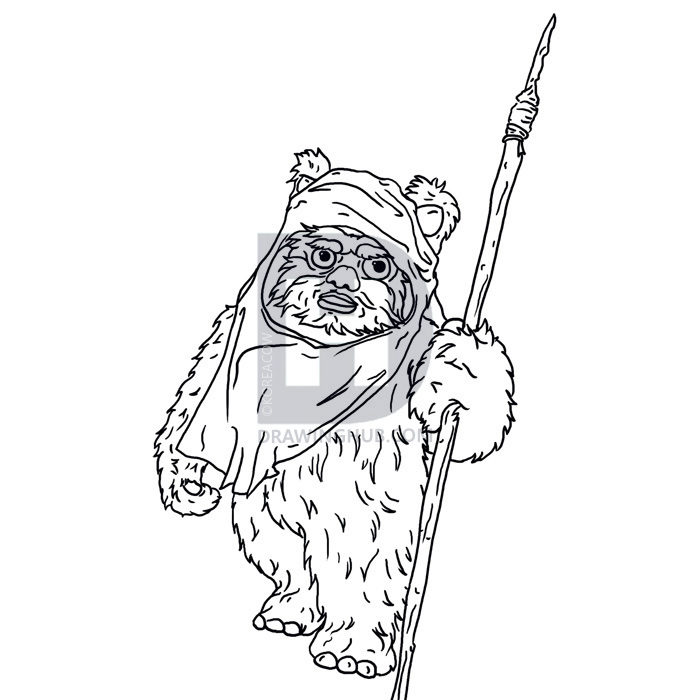 How To Draw An Ewok, Step - Ewok Drawing. 