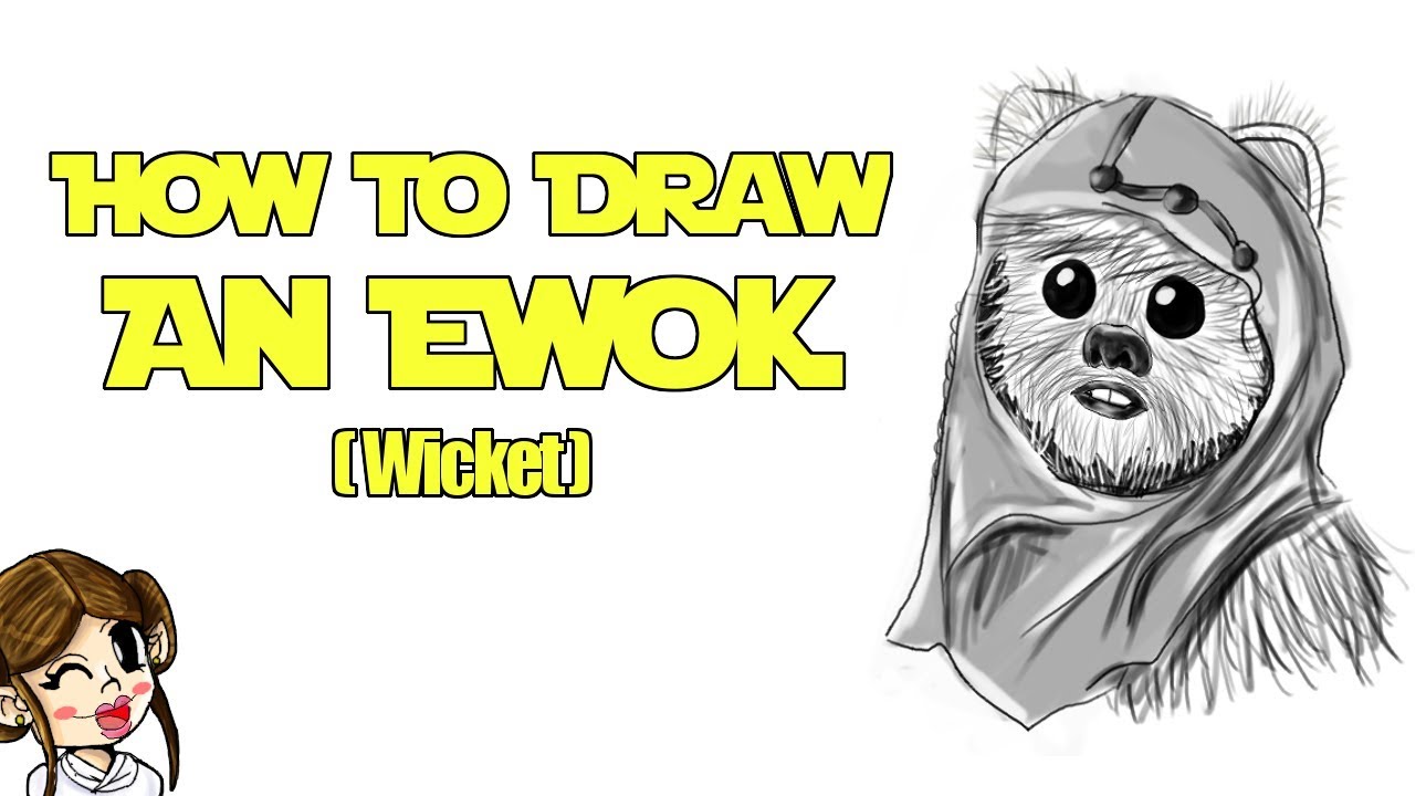 1280x720 How To Draw An Ewok From Star Wars, Tutorial! - Ewok Drawing