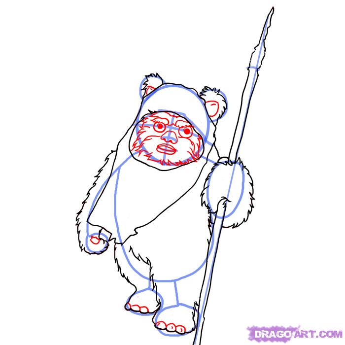700x700 How To Draw An Ewok, Step - Ewok Drawing