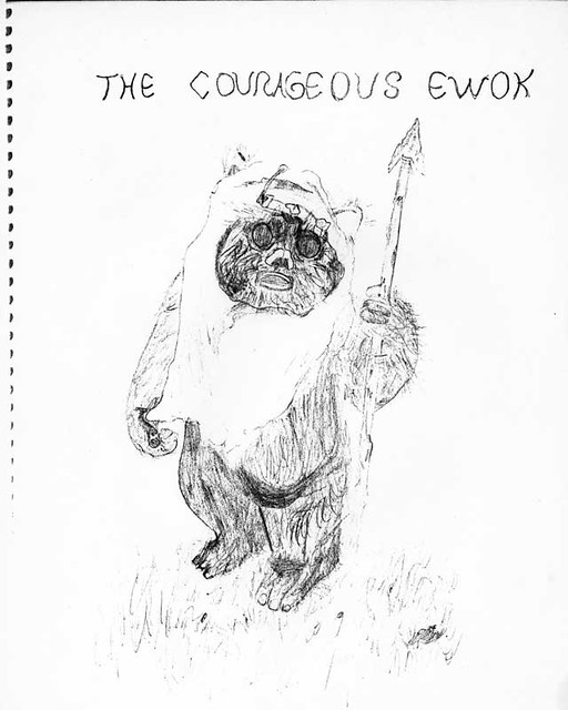 512x640 My Kid Art - Ewok Drawing
