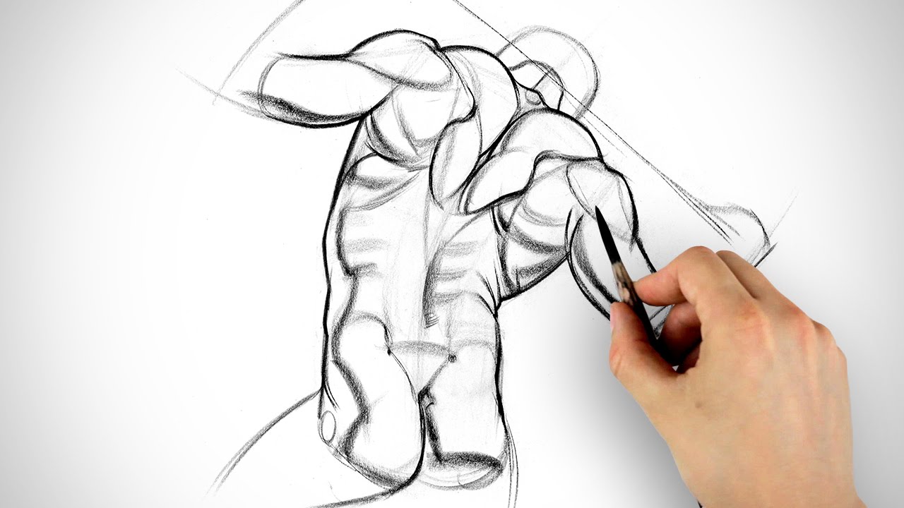1280x720 How To Draw The Upper Back - Example Drawing