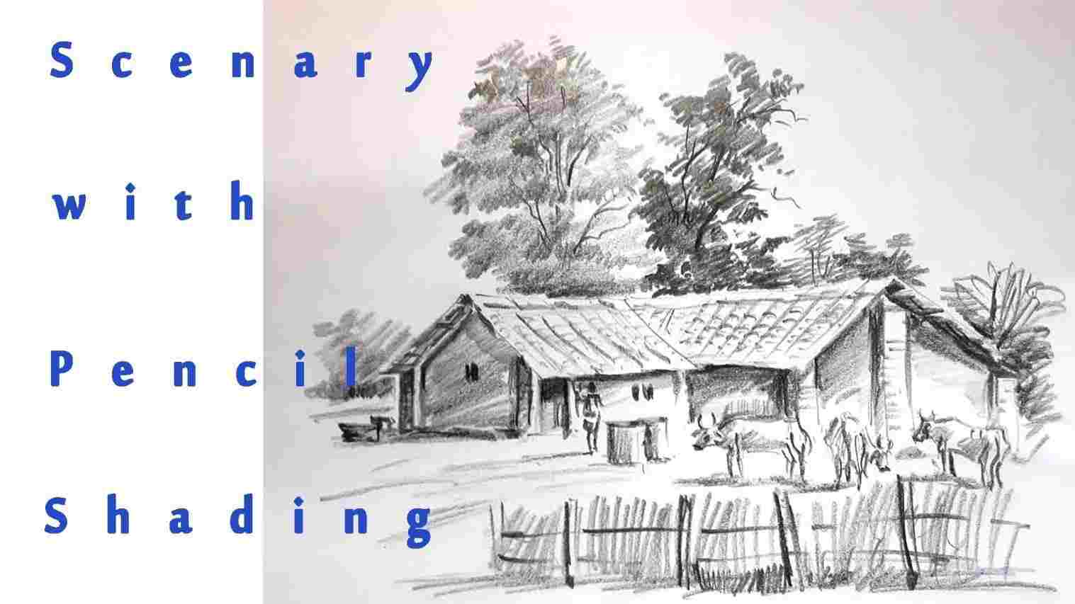 1517x853 to draw a scenery youtuberhyoutubecom how example of pencil - Example Drawing