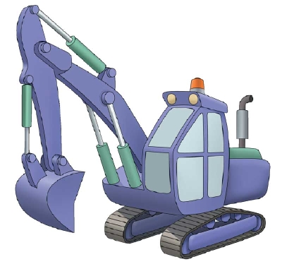400x374 how to draw excavators in steps howstuffworks - Excavator Drawing