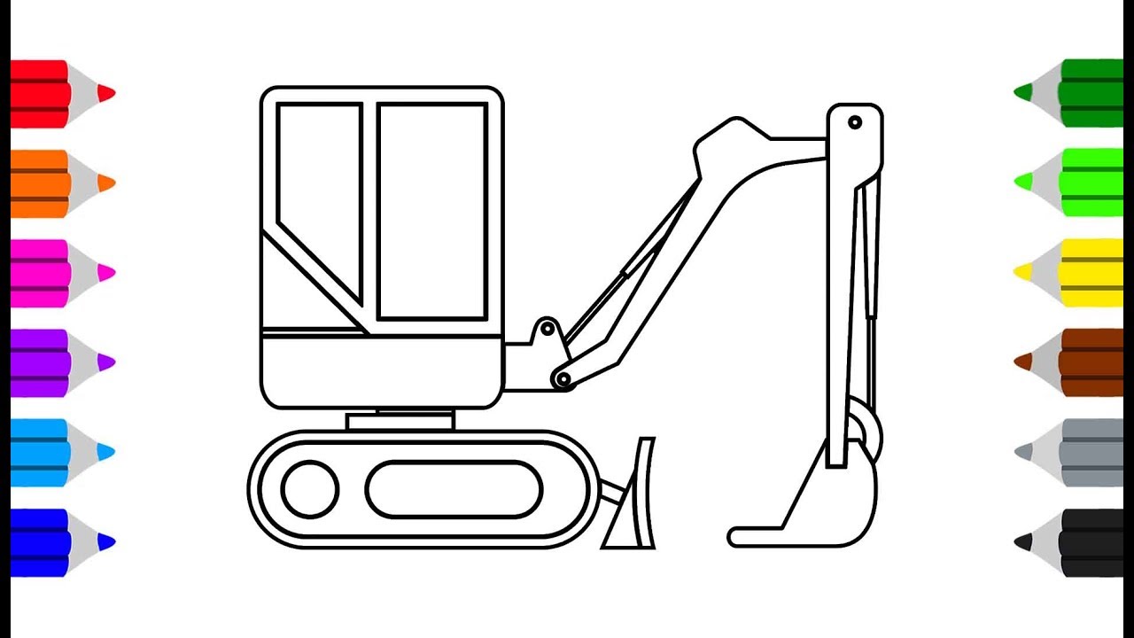 Download Excavator Drawing at PaintingValley.com | Explore ...