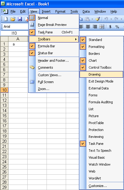 413x631 how to get drawing toolbar in excel microsoft office support - Excel Drawing