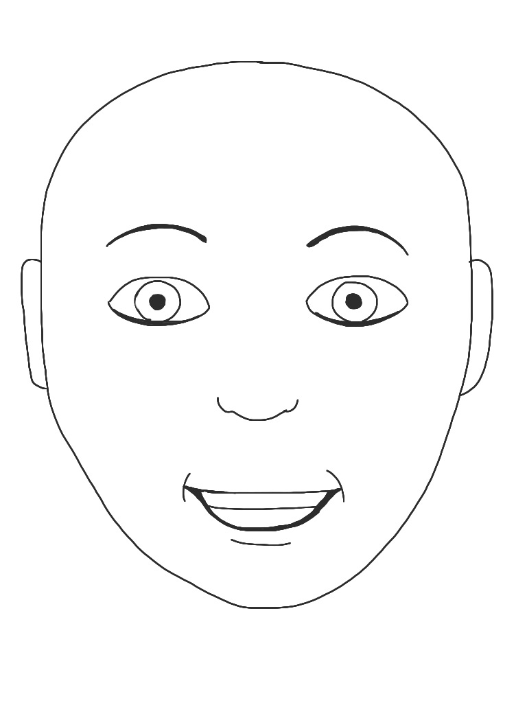 Excited Face Coloring Coloring Pages