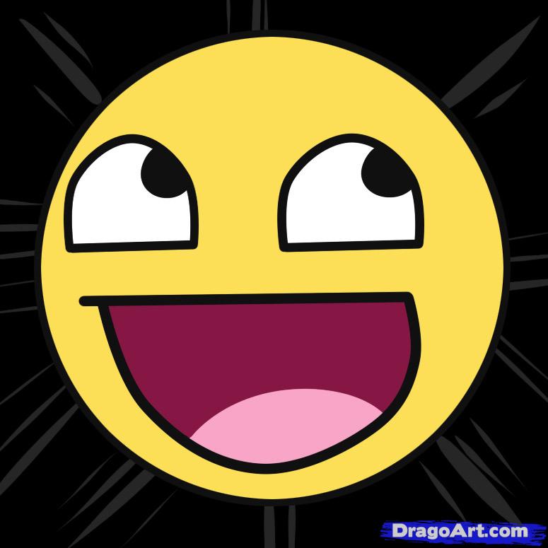 775x775 how to draw awesome face, awesome face, step - Excited Face Drawing