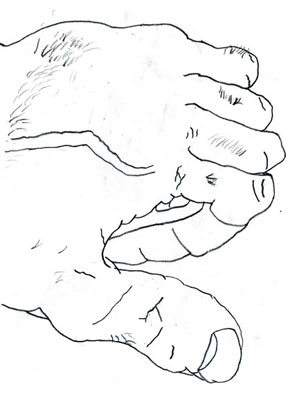 299x401 blind contour drawing an exercise in seeing beginning drawing - Exercise Drawings