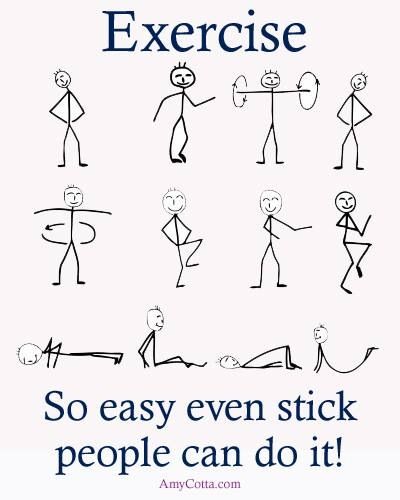 400x500 exercise so easy, even stick people can do it! health stick - Exercise Drawings