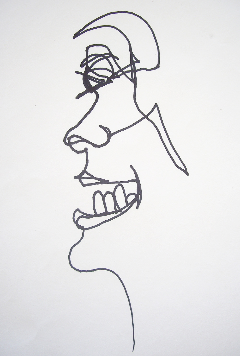 1000x1480 blind contour drawing exercise - Exercise Drawings
