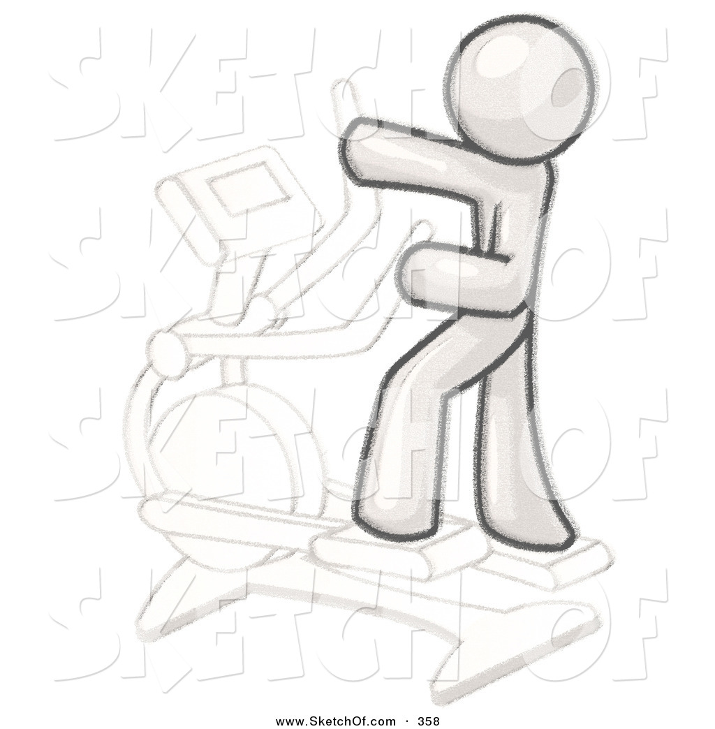 1024x1044 Drawing Of A Sketched Design Mascot Man Exercising - Exercising Drawing
