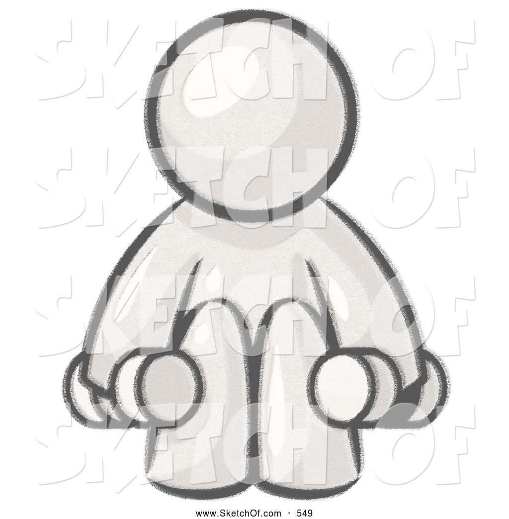 1024x1044 Drawing Of A Sketched Design Mascot Man Lifting Dumbbells While - Exercising Drawing