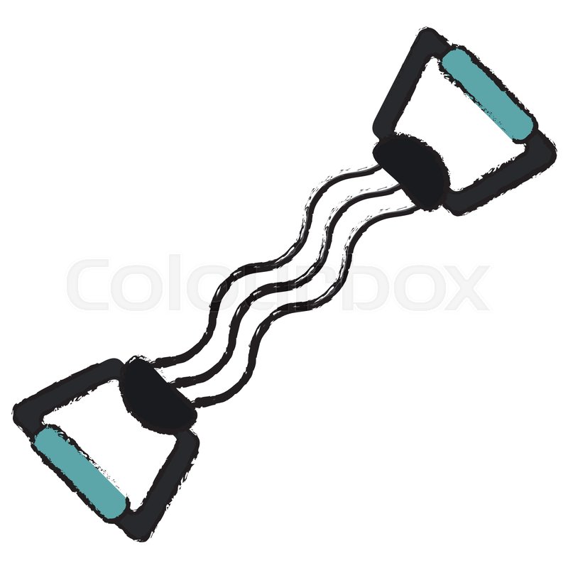 800x800 Drawing Resistance Band Exercising Gym Stock Vector Colourbox - Exercising Drawing