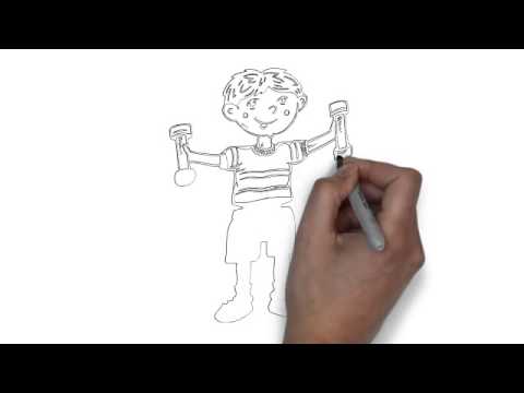 480x360 How To Draw Boy Exercising - Exercising Drawing