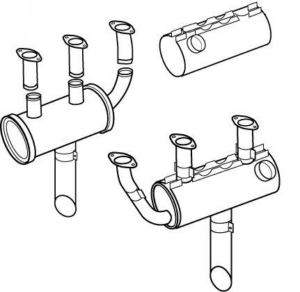 431x420 cessna b h - Exhaust Drawing