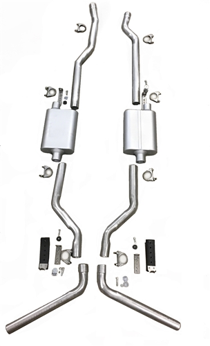 304x500 dual exhaust early classic bronco aluminized - Exhaust Drawing