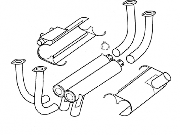 700x525 piper pa arrow exhaust system - Exhaust Drawing