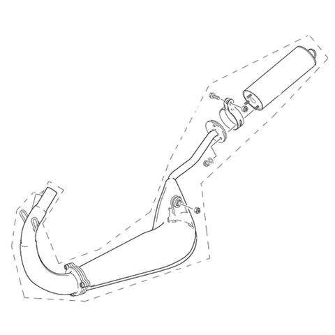 480x480 rieju complete exhaust system rieju parts online uk - Exhaust Drawing