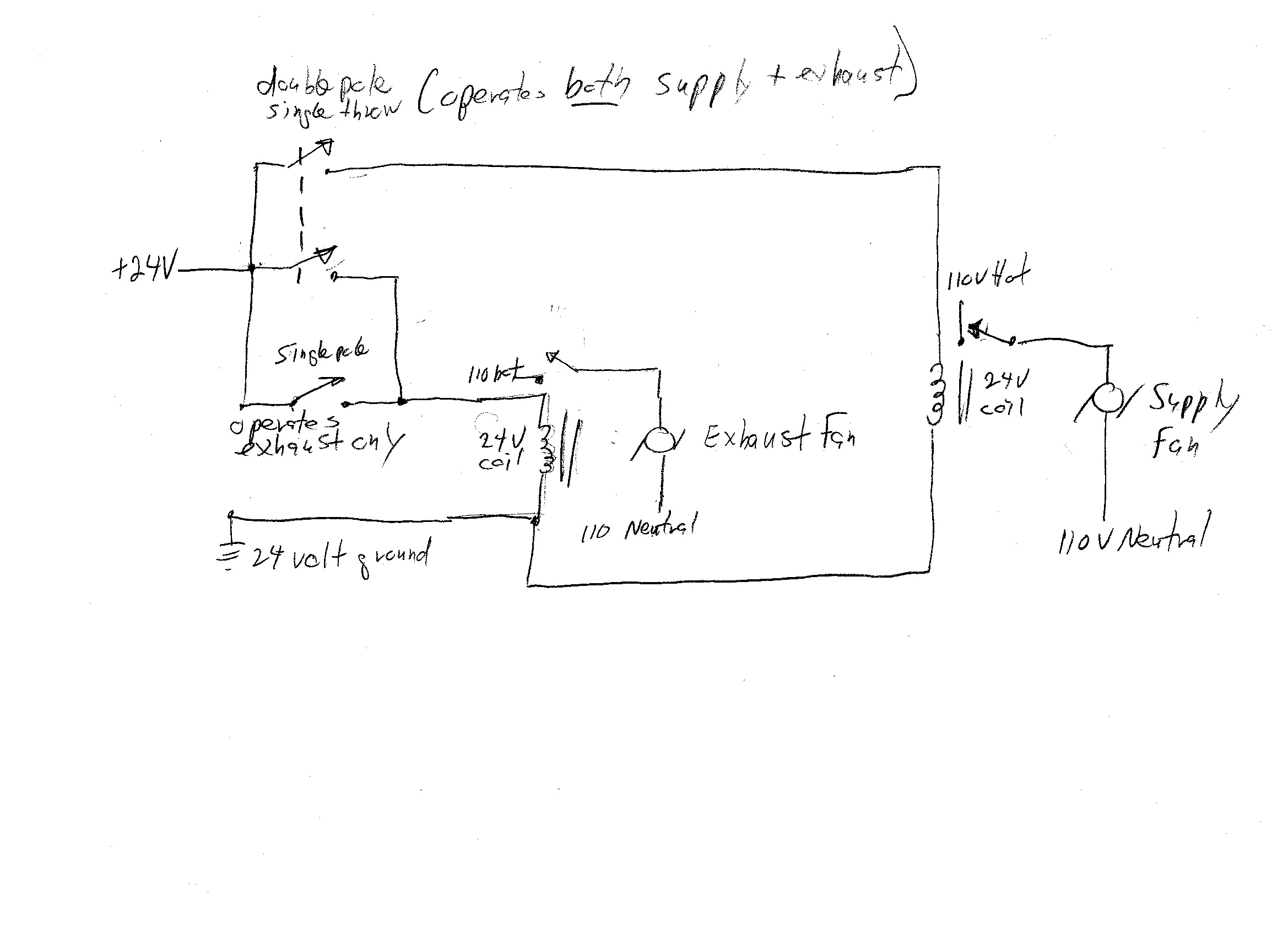 2338x1700 i have a supply fan and an exhaust fan each is operated - Exhaust Fan Symbol Drawing