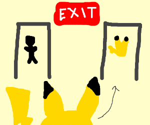 300x250 pikachu exit - Exit Drawing