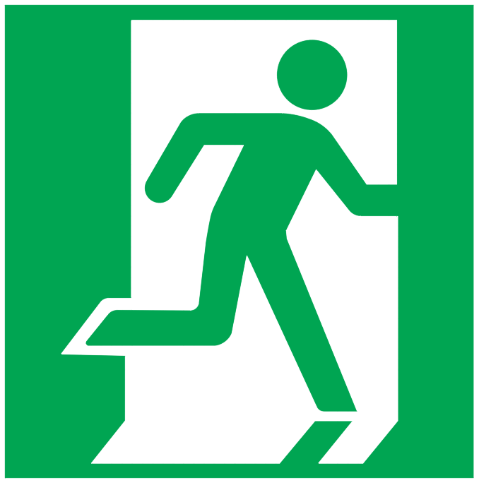 678x684 emergency exit - Exit Drawing