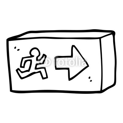 400x400 line drawing cartoon exit sign buy photos ap images detailview - Exit Drawing