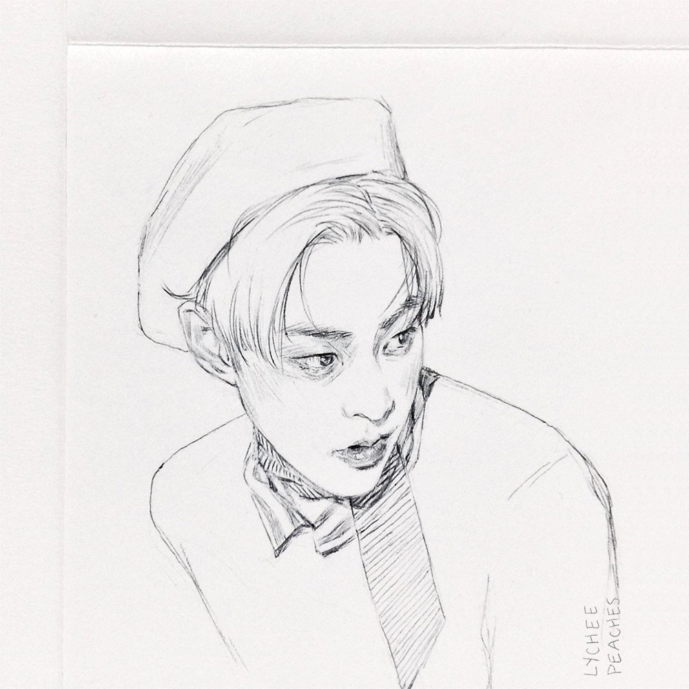 1000x1000 On Twitter Inktober Exo Drawings So - Exo Drawing