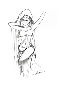 223x300 Study - Exotic Dancer Drawing