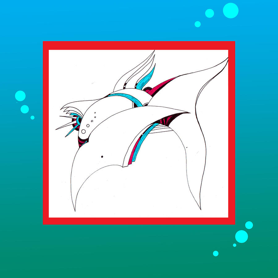 900x900 exotic fish drawing - Exotic Fish Drawing